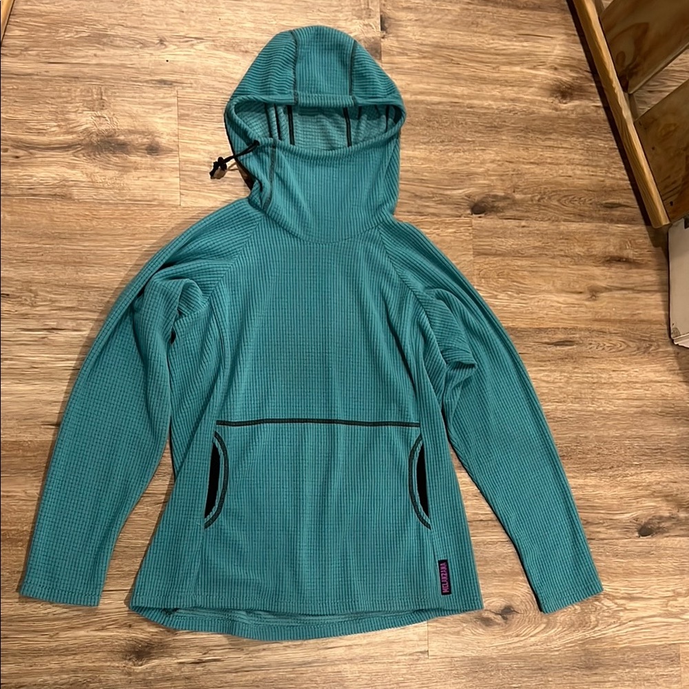 Women's Teal Hooded Top